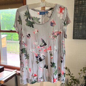 SimplyVera Vera Wang Scoop Neck Floral Top